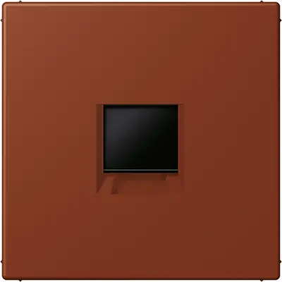 JUNG centraalplaat klikbevestiging 1-voudig met draagring keystone houder Les Couleurs terre sienne brulee 59 247 (LC 1969-1 WE 247)