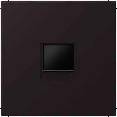 JUNG centraalplaat klikbevestiging 1-voudig met draagring keystone houder Les Couleurs noir d'ivoire 248 (LC 1969-1 WE 248)