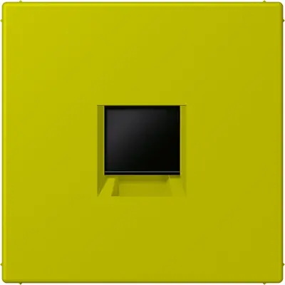 JUNG centraalplaat klikbevestiging 1-voudig met draagring keystone houder Les Couleurs vert olive vif 249 (LC 1969-1 WE 249)