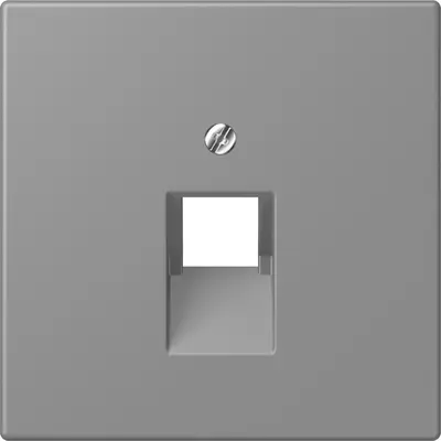 JUNG centraalplaat 1-voudig tbv RJ45 wandcontactdoos Les Couleurs gris 31 203 (LC 969-1 UA 203)