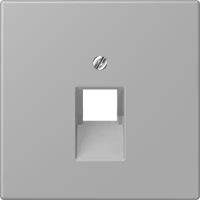 JUNG centraalplaat 1-voudig tbv RJ45 wandcontactdoos Les Couleurs gris moyen 204 (LC 969-1 UA 204)