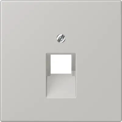 JUNG centraalplaat 1-voudig tbv RJ45 wandcontactdoos Les Couleurs gris clair 31 205 (LC 969-1 UA 205)