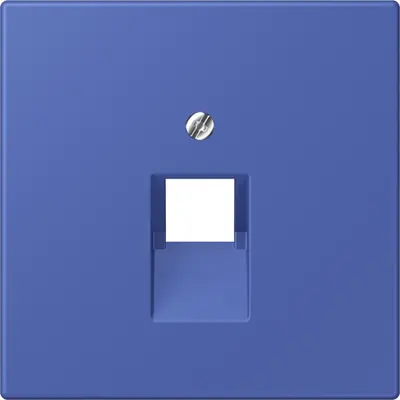 JUNG centraalplaat 1-voudig tbv RJ45 wandcontactdoos Les Couleurs bleu outremer 31 206 (LC 969-1 UA 206)