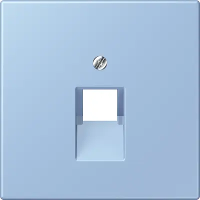 JUNG centraalplaat 1-voudig tbv RJ45 wandcontactdoos Les Couleurs outremer moyen 207 (LC 969-1 UA 207)