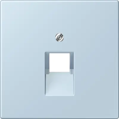 JUNG centraalplaat 1-voudig tbv RJ45 wandcontactdoos Les Couleurs outremer clair 208 (LC 969-1 UA 208)