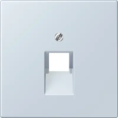 JUNG centraalplaat 1-voudig tbv RJ45 wandcontactdoos Les Couleurs outremer pale 209 (LC 969-1 UA 209)