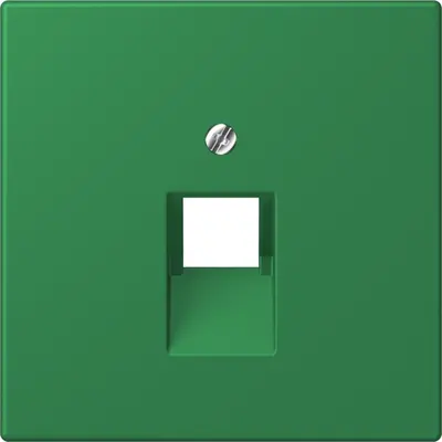 JUNG centraalplaat 1-voudig tbv RJ45 wandcontactdoos Les Couleurs vert fonce 219 (LC 969-1 UA 219)
