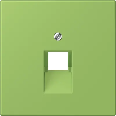 JUNG centraalplaat 1-voudig tbv RJ45 wandcontactdoos Les Couleurs vert 31 220 (LC 969-1 UA 220)