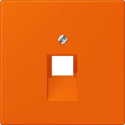 JUNG centraalplaat 1-voudig tbv RJ45 wandcontactdoos Les Couleurs orange 224 (LC 969-1 UA 224)