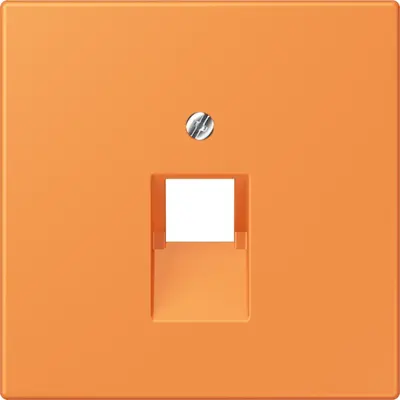 JUNG centraalplaat 1-voudig tbv RJ45 wandcontactdoos Les Couleurs orange clair 225 (LC 969-1 UA 225)