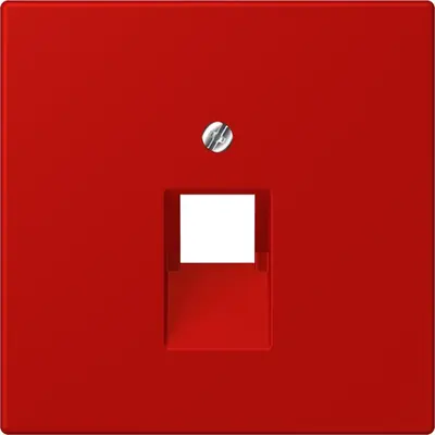 JUNG centraalplaat 1-voudig tbv RJ45 wandcontactdoos Les Couleurs rouge vermillon 31 227 (LC 969-1 UA 227)