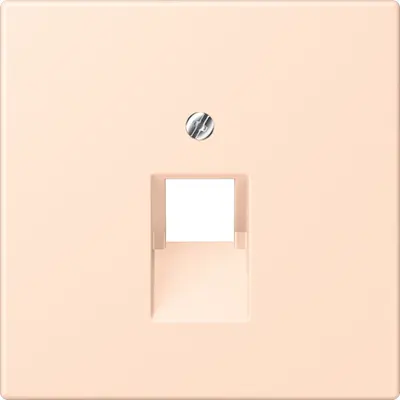 JUNG centraalplaat 1-voudig tbv RJ45 wandcontactdoos Les Couleurs rose pale 228 (LC 969-1 UA 228)
