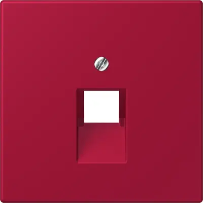 JUNG centraalplaat 1-voudig tbv RJ45 wandcontactdoos Les Couleurs rouge carmin 229 (LC 969-1 UA 229)
