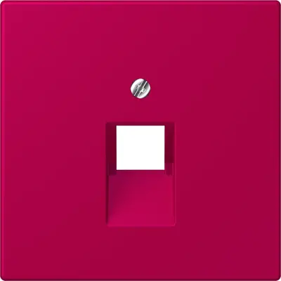 JUNG centraalplaat 1-voudig tbv RJ45 wandcontactdoos Les Couleurs rouge rubia 230 (LC 969-1 UA 230)