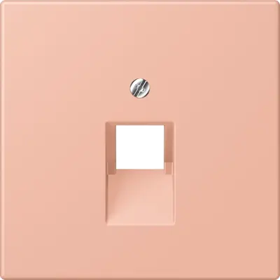 JUNG centraalplaat 1-voudig tbv RJ45 wandcontactdoos Les Couleurs rose clair 231 (LC 969-1 UA 231)