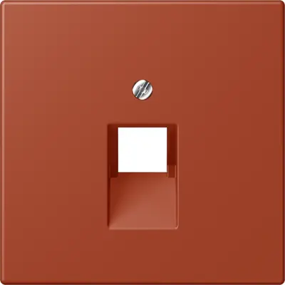 JUNG centraalplaat 1-voudig tbv RJ45 wandcontactdoos Les Couleurs l'ocre rouge 232 (LC 969-1 UA 232)