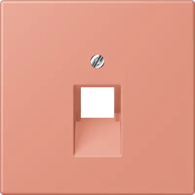 JUNG centraalplaat 1-voudig tbv RJ45 wandcontactdoos Les Couleurs l'ocre rouge moyen 233 (LC 969-1 UA 233)