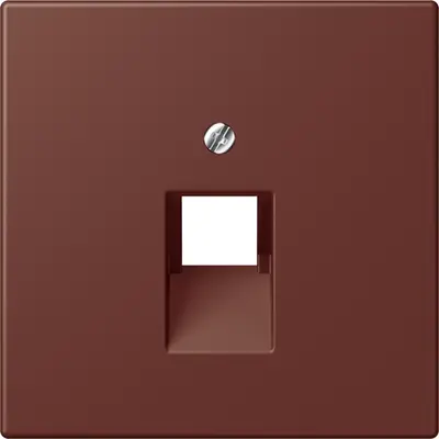 JUNG centraalplaat 1-voudig tbv RJ45 wandcontactdoos Les Couleurs terre sienne brulee 31 235 (LC 969-1 UA 235)