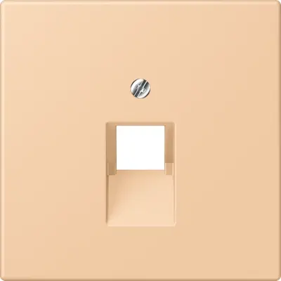 JUNG centraalplaat 1-voudig tbv RJ45 wandcontactdoos Les Couleurs terre sienne claire 31 237 (LC 969-1 UA 237)
