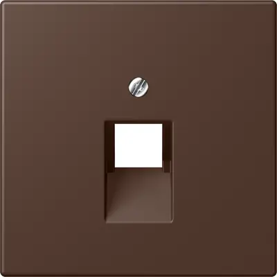 JUNG centraalplaat 1-voudig tbv RJ45 wandcontactdoos Les Couleurs terre d'ombre brulee 31 239 (LC 969-1 UA 239)