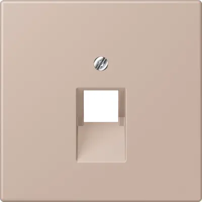 JUNG centraalplaat 1-voudig tbv RJ45 wandcontactdoos Les Couleurs ombre brulee clair 240 (LC 969-1 UA 240)