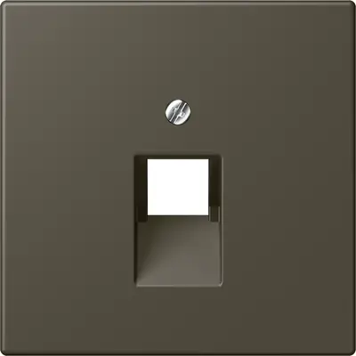 JUNG centraalplaat 1-voudig tbv RJ45 wandcontactdoos Les Couleurs ombre naturelle 31 241 (LC 969-1 UA 241)