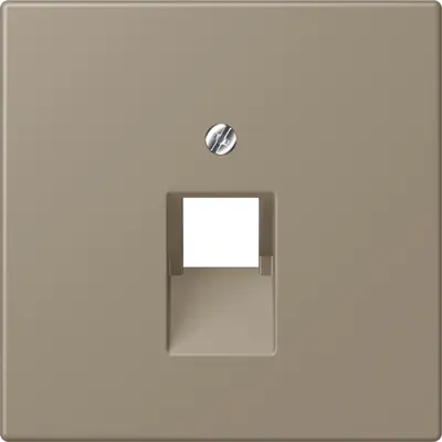 JUNG centraalplaat 1-voudig tbv RJ45 wandcontactdoos Les Couleurs ombre naturelle moyenne 242 (LC 969-1 UA 242)
