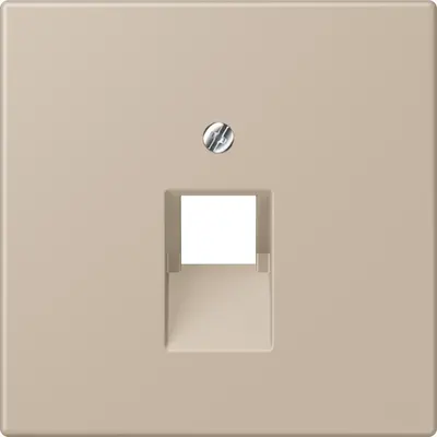 JUNG centraalplaat 1-voudig tbv RJ45 wandcontactdoos Les Couleurs ombre naturelle claire 243 (LC 969-1 UA 243)