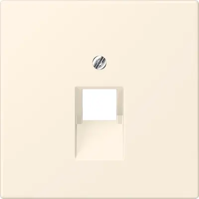 JUNG centraalplaat 1-voudig tbv RJ45 wandcontactdoos Les Couleurs blanc ivoire 245 (LC 969-1 UA 245)