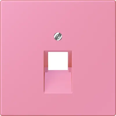 JUNG centraalplaat 1-voudig tbv RJ45 wandcontactdoos Les Couleurs rose vif 246 (LC 969-1 UA 246)