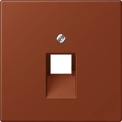 JUNG centraalplaat 1-voudig tbv RJ45 wandcontactdoos Les Couleurs terre sienne brulee 59 247 (LC 969-1 UA 247)
