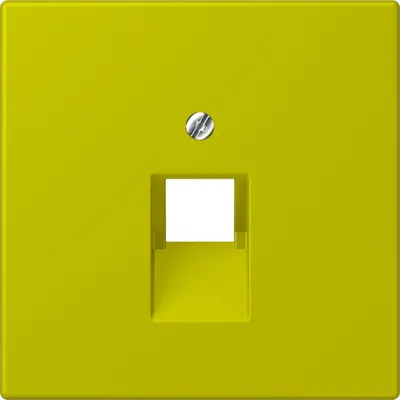JUNG centraalplaat 1-voudig tbv RJ45 wandcontactdoos Les Couleurs vert olive vif 249 (LC 969-1 UA 249)