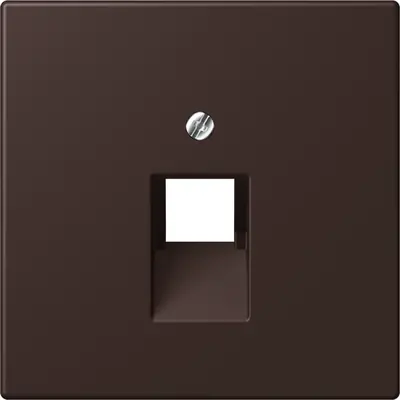 JUNG centraalplaat 1-voudig tbv RJ45 wandcontactdoos Les Couleurs terre d'ombre brulee 59 252 (LC 969-1 UA 252)