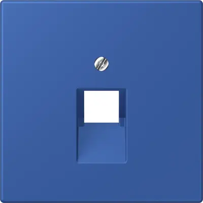 JUNG centraalplaat 1-voudig tbv RJ45 wandcontactdoos Les Couleurs bleu outremer 59 253 (LC 969-1 UA 253)
