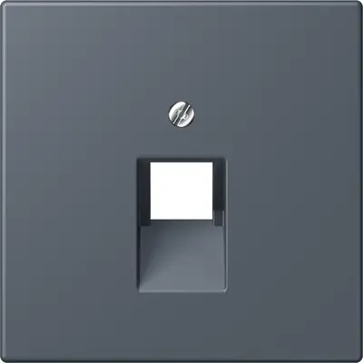 JUNG centraalplaat 1-voudig tbv RJ45 wandcontactdoos Les Couleurs gris fonce 59 262 (LC 969-1 UA 262)