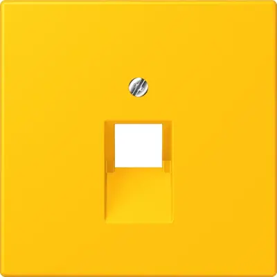 JUNG centraalplaat 1-voudig tbv RJ45 wandcontactdoos Les Couleurs le jaune vif 263 (LC 969-1 UA 263)