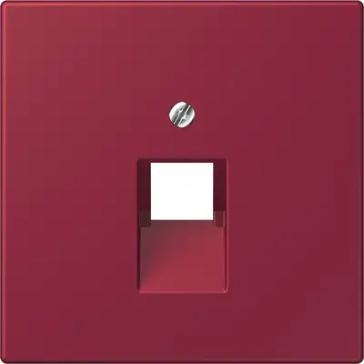JUNG centraalplaat 1-voudig tbv RJ45 wandcontactdoos Les Couleurs le rubis 255 (LC 969-1 UA 255)