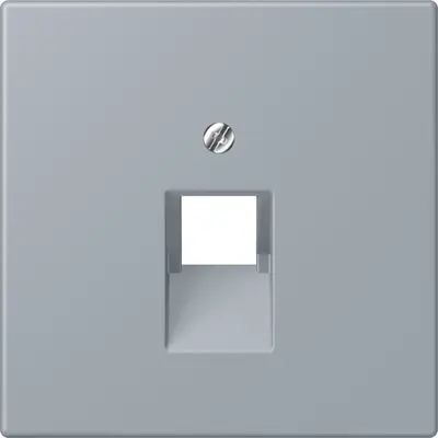 JUNG centraalplaat 1-voudig tbv RJ45 wandcontactdoos Les Couleurs gris clair 59 257 (LC 969-1 UA 257)