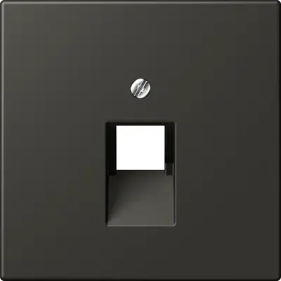 JUNG centraalplaat 1-voudig tbv RJ45 wandcontactdoos Les Couleurs ombre naturelle 59 259 (LC 969-1 UA 259)