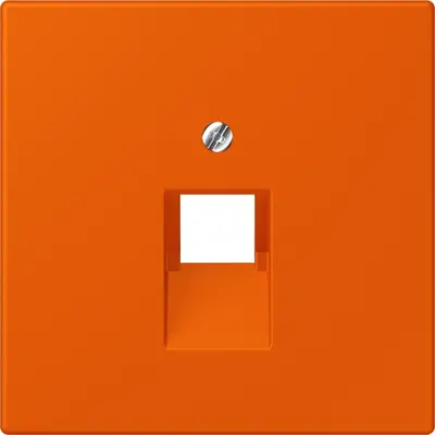 JUNG centraalplaat 1-voudig tbv RJ45 wandcontactdoos Les Couleurs orange vif 260 (LC 969-1 UA 260)