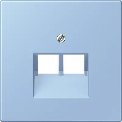 JUNG centraalplaat 2-voudig tbv RJ45 wandcontactdoos Les Couleurs outremer moyen 207 (LC 969-2 UA 207)