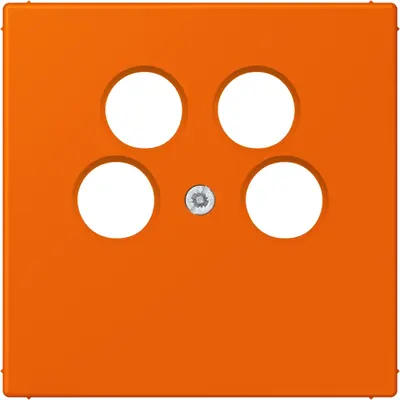 JUNG inzetplaat sat/tv 4-gats Les Couleurs orange 224 (LC 990-4 SAT2 224)