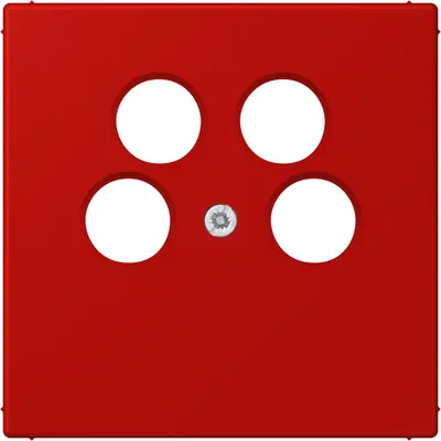 JUNG inzetplaat sat/tv 4-gats Les Couleurs rouge vermillon 31 227 (LC 990-4 SAT2 227)