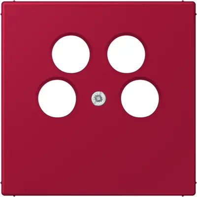 JUNG inzetplaat sat/tv 4-gats Les Couleurs rouge carmin 229 (LC 990-4 SAT2 229)