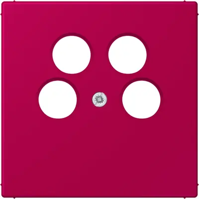 JUNG inzetplaat sat/tv 4-gats Les Couleurs rouge rubia 230 (LC 990-4 SAT2 230)
