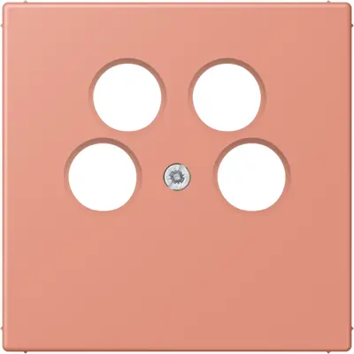 JUNG inzetplaat sat/tv 4-gats Les Couleurs l'ocre rouge moyen 233 (LC 990-4 SAT2 233)