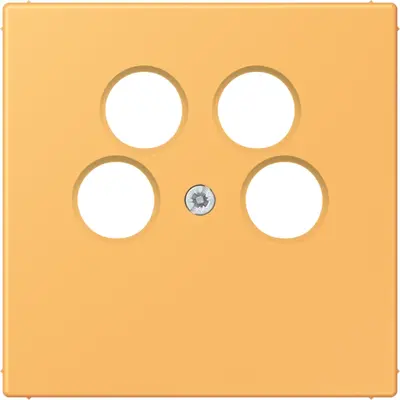 JUNG inzetplaat sat/tv 4-gats Les Couleurs ocre jaune clair 254 (LC 990-4 SAT2 254)