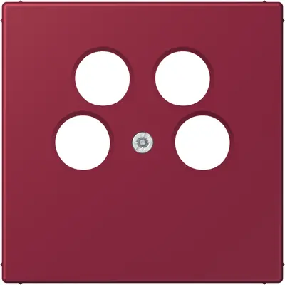 JUNG inzetplaat sat/tv 4-gats Les Couleurs le rubis 255 (LC 990-4 SAT2 255)