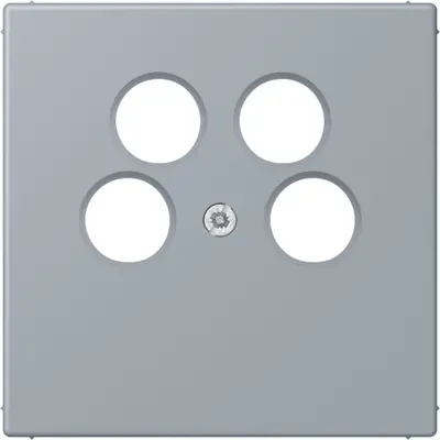 JUNG inzetplaat sat/tv 4-gats Les Couleurs gris clair 59 257 (LC 990-4 SAT2 257)