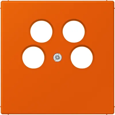 JUNG inzetplaat sat/tv 4-gats Les Couleurs orange vif 260 (LC 990-4 SAT2 260)